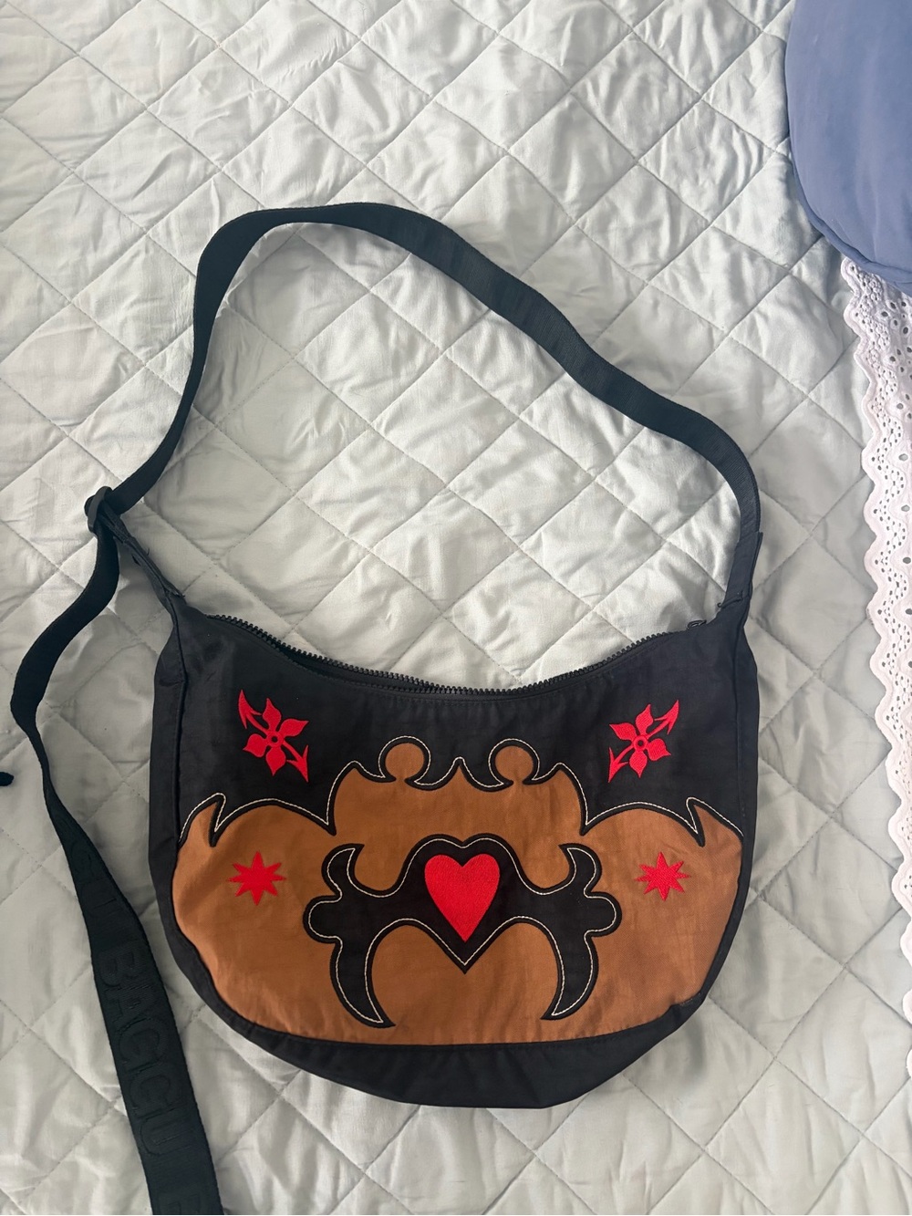 Baggu Black and Brown Heart